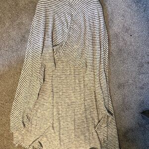 Mimi Chica Black and Cream Striped Flowy Skirt